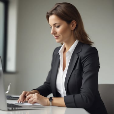 woman wearing black crew-neck shirt