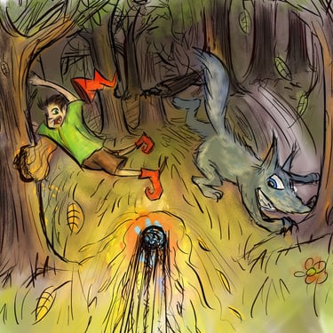 Episode 2 - Fitzgerald et le Grand Méchant Loup esquivent une boule de feu magique qui leur fonce dessus