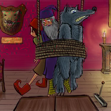 Episode 8 - Fitzgerald, Merlin et le Grand Méchant Loup suspendus au bout d'une corde, ligotés