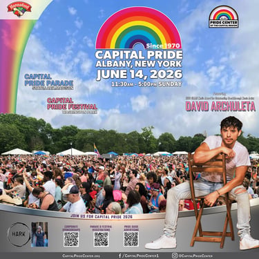 Capital Pride Parade & Festival Washington Park, Albany Sunday, June 14, 2026