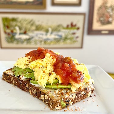 Add egg to avocado toast 