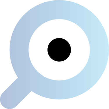 Magnifio ajans logo ikonu - Büyüteç, Göz ve Hedef metaforu