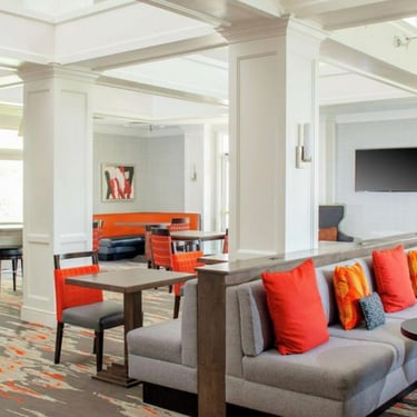 Dining lobby- Homewood Suites Hotel.