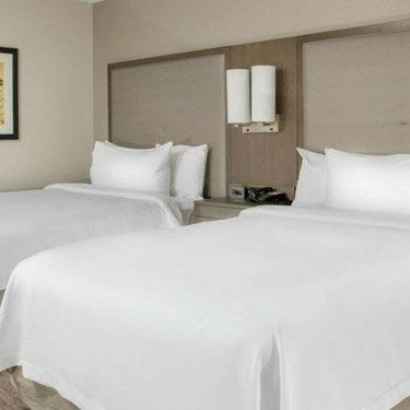 Double bedroom at Homewood Suites Hotel.