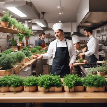 A happy customer holding a bag of vanilla sugar in a cozy kitchen.
