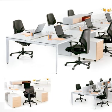 Benching system Linear for Giroflex, design by Juan Machuca