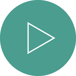 White play button icon on a teal circle, representing instant access to Cradira videos, guides, and tools.