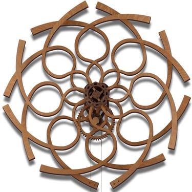 a clock with a clock on it's side