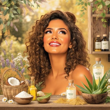a woman with curly hair and a lot of hair