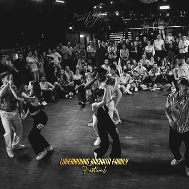 a group of people dancing in a dance floor