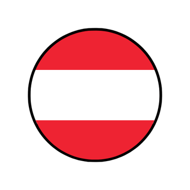 runde Österreich Flagge Icon