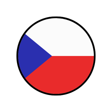 rundes Tschechische Republik Flagge Icon