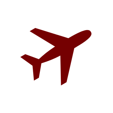 rotes Flugzeug Icon