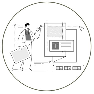 Icon representing print production and printing services from UrBrand Studio creative agency