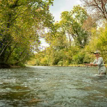 Lady Wade Fishing the Watauga River in Tennessee