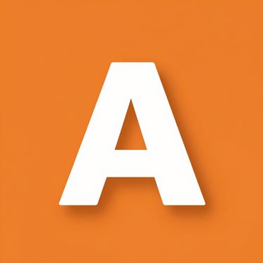 just the big letter a in the middle of the picture