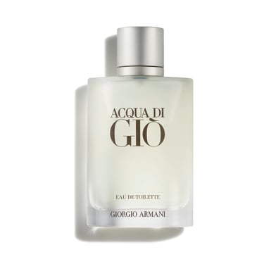 Acqua di Gio Giorgio Armani Eau de Toilette cologne bottle for men on a white background.