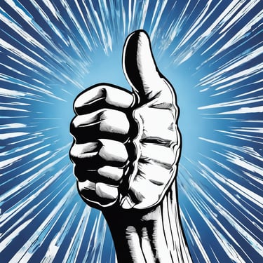 a thumbs up gesture with a thumbs up