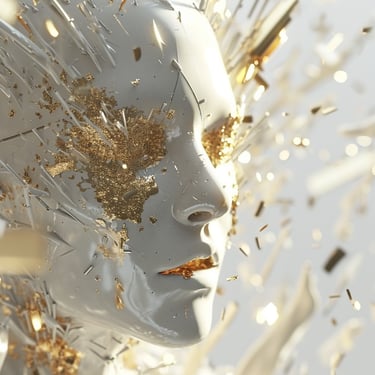 imágen surrealista molde de cabeza humana