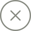 Circle with X mark icon, indicating an error or issue