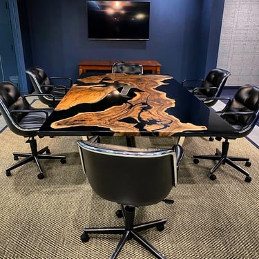 walnut tree and epoxy table