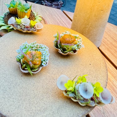 Big Eye Tuna and Wagyu Beef Tartare and Santa Barbara Sea Urchin