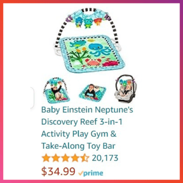 Baby Einstein Neptune's Discovery Reef 3-in-1 Activity Play Gym 