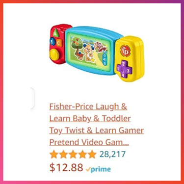 Fisher-Price Laugh & Learn Baby & Toddler Toy Twist & Learn Gamer Pretend Video Game With Lights & M