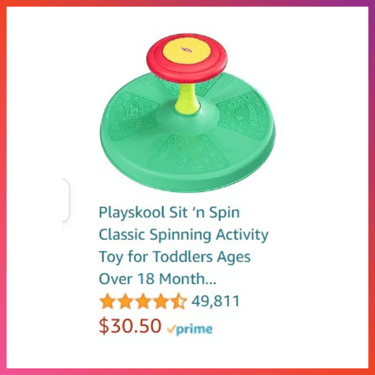 Playskool Sit ‘n Spin Classic Spinning Activity Toy for Toddlers 