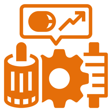 icone autopeças cor laranja com fundo transparente