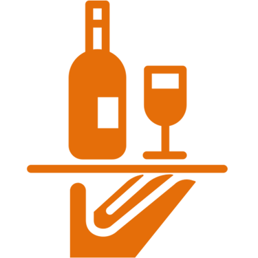 icone bares cor laranja com fundo transparente