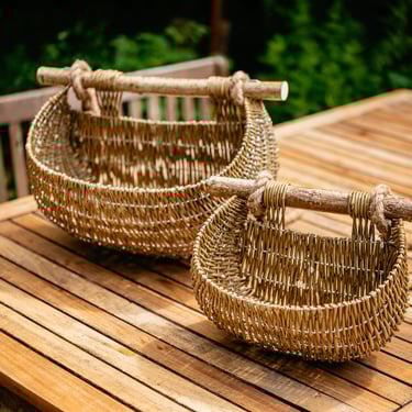 Traditional handwoven Guernsey baskets, sustainable willow design
