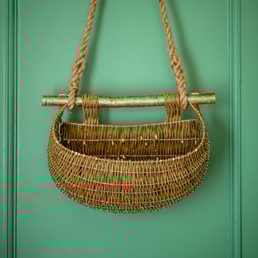 Traditional handwoven Guernsey basket, sustainable willow design