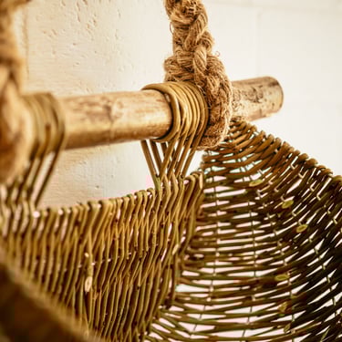 Traditional handwoven Guernsey basket, sustainable willow design