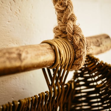 Traditional handwoven Guernsey basket, sustainable willow design