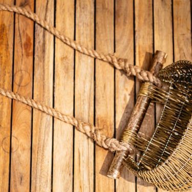 Traditional handwoven Guernsey basket, sustainable willow design