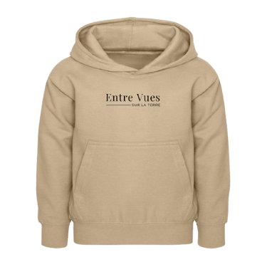 a tan colored hoodie with the words entreme vus on it