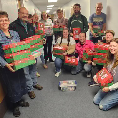 Operation Christmas Child shoeboxes