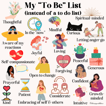 My To Be List positive mental health chart for free download