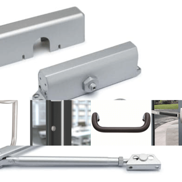 Commercial door closures for secure and efficient entry systems