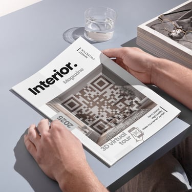 Magazine QR code for 3D virtual home tour