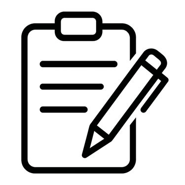 clipboard and pen