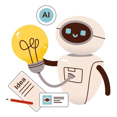 Petit robot représentant l'intelligence artificielle / IA
