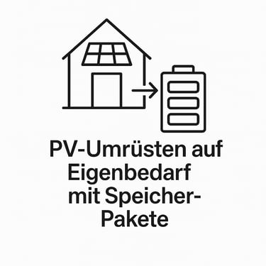 PV Umrüstung auf Eigenbedarf mit ausgewählten PV Speicher-Pakete und AC-Speicher