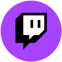 Rond violet avec le logo Twitch.