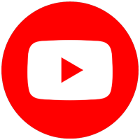 Rond rouge avec le logo Youtube.
