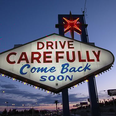 The back of the Welcome to Fabulous Las Vegas sign