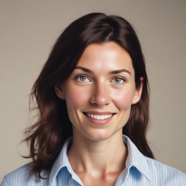 Smiling woman holding a smartphone showing a successful sales notification