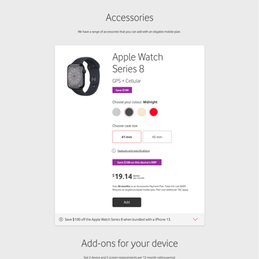 Accessory in the extras page