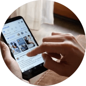Person using a tablet, only the persons hands are visible